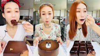 ASMR Chocolate Series jiebao6777 Eating CHOCO MOUSSE CAKES 먹방  饮食表演  การแสดงการกิน 食事ショー [upl. by Navetse150]