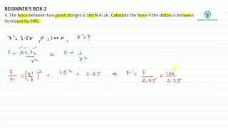 The force between two point charges is 100 N in air Calculate the force if the distance between [upl. by Inalel]