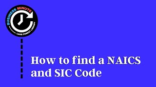 How to find a NAICS and SIC Code [upl. by Berliner957]