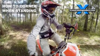 How to corner a dirt bike when standing︱Cross Training Enduro [upl. by Jacinto839]