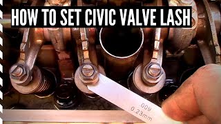 How to Adjust Honda Civic D Series Engine Valve Lash D15 D16 [upl. by Karole]