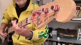 Fender Jazz Bass ＂Geddy Lee ＂Signatuturemade in Mexico＂The Chicken＂ Slap Groove [upl. by Plossl]