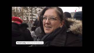 Visite d’E Macron à l’occasion de l’anniversaire de la libération de Strasbourg [upl. by Avrenim]