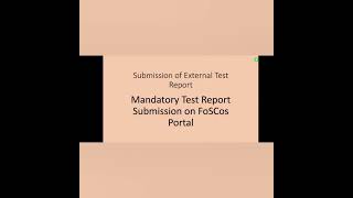 FSSAI Mandatory Test Report submission on FoSCoS portal six monthly external test report [upl. by Fishback601]