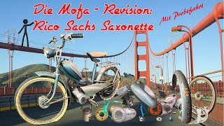 Die Sachs 502  Saxonette  Revision MofaTrickfilm mit Probefahrt [upl. by Zelazny759]