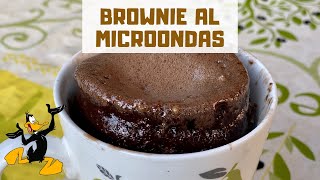 Brownie al Microondas en Taza 🍫 ¡EN 3 MINUTOS [upl. by Gabriel]