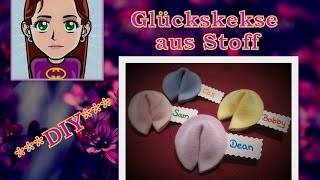 Glückskekse aus Stoff basteln DIY Tutorial [upl. by Ash]