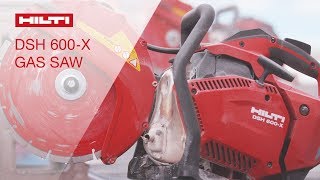 DEMO of the Hilti DSH 600X Handheld Gas Saw [upl. by Ecirpak111]