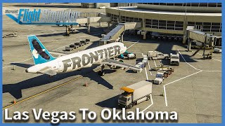 Las Vegas To Oklahoma Full Flight  Frontier Airlines  Fenix A320  MSFS [upl. by Cadmar]