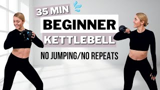 🔥35 Min FULL BODY KETTLEBELL WORKOUT at Home🔥All Standing🔥No Jumping🔥Beginner Friendly🔥 [upl. by Yatnoed586]