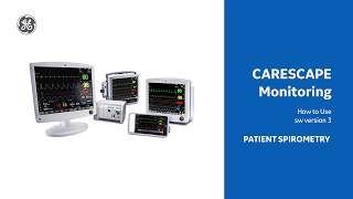 CARESCAPE Bx50 monitor SW v3 Patient Spirometry [upl. by Betteanne]