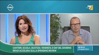 Omnibus  Cantieri scuola giustizia dday del governo Puntata 25082014 [upl. by Naffets]