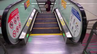 Taiwan Taipei Zhongshan MRT Station 2X OTIS escalator  going down to ticket concourse level [upl. by Atiuqrehs]