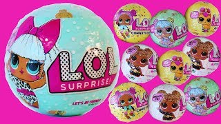 LOL surprise dolls unboxing Glitter series Confetti POP Pets  Barbie pool [upl. by Sidwel]