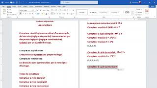 Système séquentiel  compteur synchrone à cycle quelconque [upl. by Pallas945]