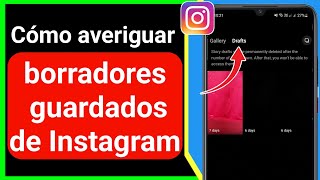 Donde se guardan los borradores de Instagram  Cómo averiguar guardar borradores en Instagram [upl. by Htiaf]