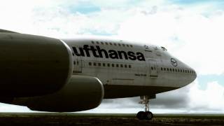 FSX  Lufthansa 747 Core i7 920  32 GHz ATI Radeon 5770 HD [upl. by Andre]