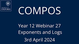 COMPOS Y12 Webinar 27 [upl. by Durward]