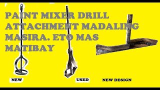 DIYHOMEMADE HEAVY DUTY PAINT MIXER  CONCRETE MIXER DRILL ATTACHMENT [upl. by Ardnuaed]