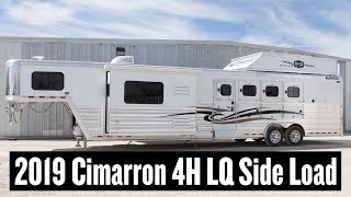 2019 Cimarron 4 Horse Living Quarters Side Load Trailer  Stock 3284 [upl. by Asaret]