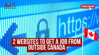 2 websites to get a job from outside Canada  Work in Canada [upl. by Christianity726]