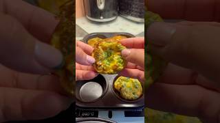 Cheese and Broccoli Egg bites 🤤🤌🏼 foodle asmr quickrecipe snacks breakfast fyp shortsvideo [upl. by Kcirttap]