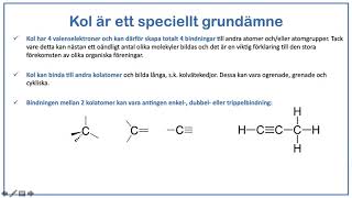 Kortfilm  Organiska föreningar del 1  Introduktion till organiska föreningar [upl. by Yartnoed]