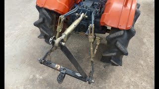 3 Point Hitch Set Up on Small Tractor Kubota B7001 B7000 B Series [upl. by Annol918]