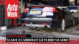 Saab 93 Cabriolet 28 Turbo V6 Aero  Op de Rollenbank [upl. by Kessia]