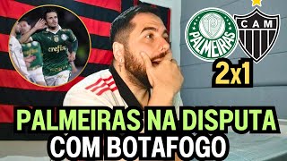 REACT MELHORES MOMENTOS PALMEIRAS 2X1 ATLÉTICO MG  PALMEIRAS SEGUE NA BRIGA ATÉ O FIM [upl. by Nilrak]