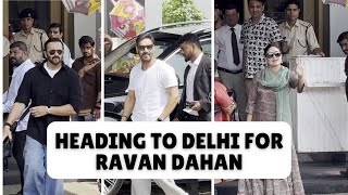 Rohit Shetty Ajay Devgn amp Kareena Kapoor Khan At Kalina Airport Heading To Delhi For Ravan Dahan [upl. by Nohsar]