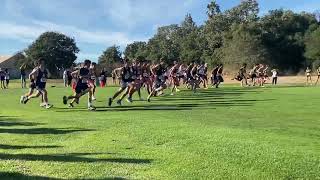 Video Napa High and Vintage High cross country runners warm up before the varsity boys race at Napa [upl. by Nomolas843]