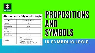 Propositions and Symbols Used in Symbolic Logic [upl. by Faunia]