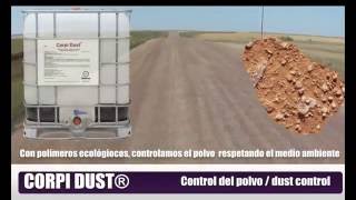 Control de polvo en caminos con aditivo natural 100 ecológico Corpi Dust® [upl. by Laurens]