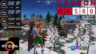 RX 580 8GB  Ryzen 5 5500  Fortnite Performance Mode Tested in 2024 [upl. by Marsiella]