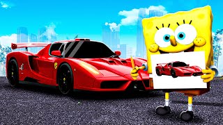 GTA 5 But Everything SpongeBob Draws Comes To Life [upl. by Iak]