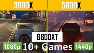 Ryzen 3900X vs 5800X with 6800XT in 1080p amp 1440p [upl. by Harrietta39]