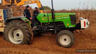 INDO FARM 3055 DI 60 HP tractor डबल जोड़ा हेवी ट्राला [upl. by Ereveneug]