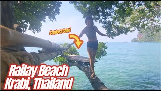 Railay Beach Krabi Thailand Travel Vlog 2022 Viewpoint Secret Emerald Lagoon Rock Climb Kayaking [upl. by Naashar567]