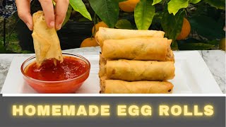 Best Egg Rolls  Crispy Egg Rolls  Easy Egg Rolls  Homemade  Better than Restaurant [upl. by Aihsenot]