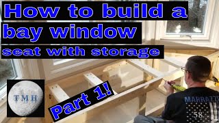 How to build a bay window seat with storage part 1 [upl. by Eihcir]