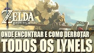 ZELDA BREATH OF THE WILD  ONDE ENCONTRAR E COMO DERROTAR TODOS OS LYNELSAll Lynel Locations [upl. by Eseekram]