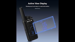 Retevis RT668H PMR446 Rechargeable Walkie Talkie with Hidden Display [upl. by Idham]