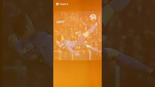 Ronaldo bicycle kicks 2017 vs 2024🥶☠️⚽ football [upl. by Martreb]