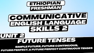 Communicative Language Skill 2 Unit 2 Grammar Future Tenses [upl. by Alidia]