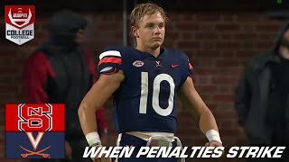 3 FLAGS IN 36 SECONDS 😳 Virginias mistakes lead to gamewinning field goal for NC State 👀 [upl. by Fagin]