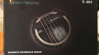 Skysonic Acoustic Guitar Pickup T901 Install amp Review [upl. by Gulick]