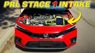 11TH GEN CIVIC PRL STAGE 1 INTAKE INSTALL  REVIEW [upl. by Aisatsan]