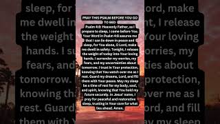 PRAYER Pray This Psalm before you go to Bednightprayer prayer prayerforyou jesus shorts [upl. by Ived]