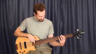 Veillette Paris 5string Fretless Bass playing Piezo pickup only played by Martin Keith [upl. by Shanna79]